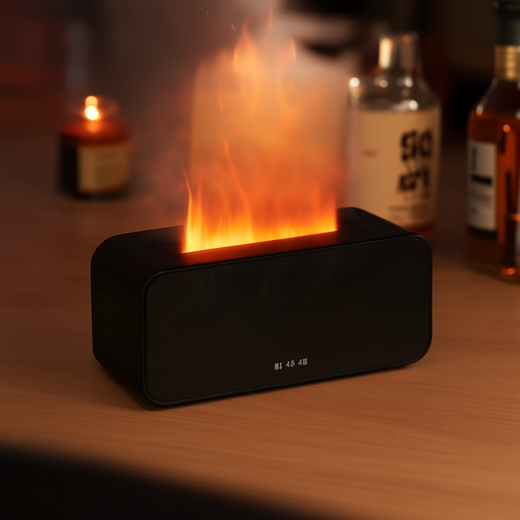 מפזר אדים מרגיע בדמוי אש