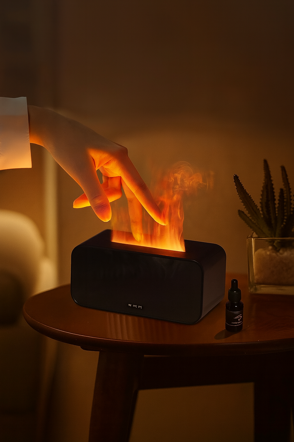 מפזר אדים מרגיע בדמוי אש